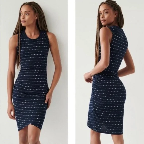 anthro blue and white dress Anthro dress (5)